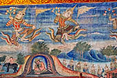 Chiang Mai - The Wat Phra Singh temple. Murals of the Viharn Lai Kham illustrating Jataka tales and other stories. 